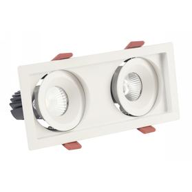 DX200236  BUZZ 12-2 , 12W Recessed Spotlight 2x1000lm 40° 3000K, IP20/IP44